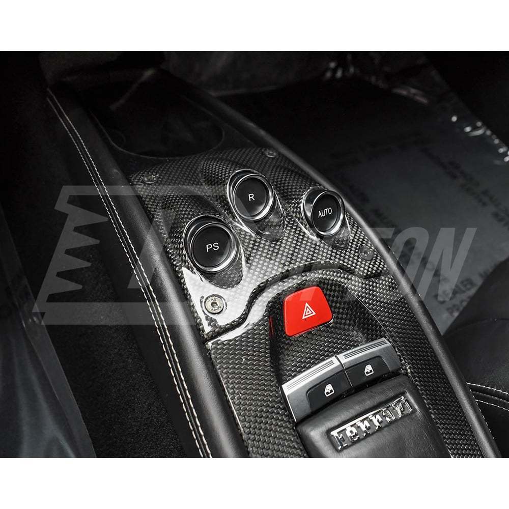 Dry Carbon Fiber Interiors Kits Center Console F1 Trim For Ferrari 458 Italia Spider 2009-2015