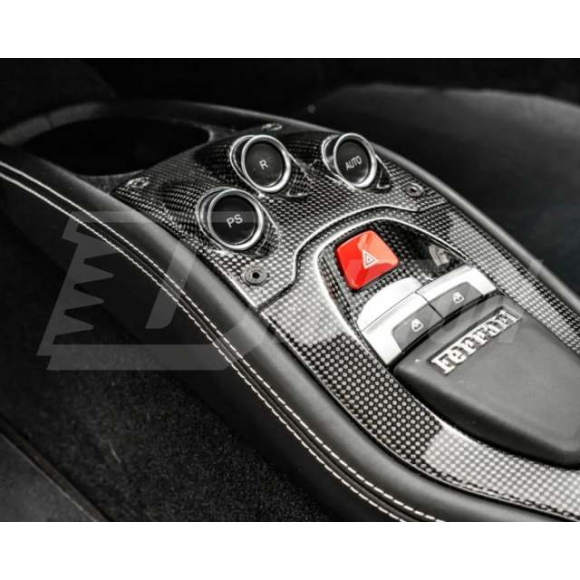 Dry Carbon Fiber Interiors Kits Center Console F1 Trim For Ferrari 458 Italia Spider 2009-2015