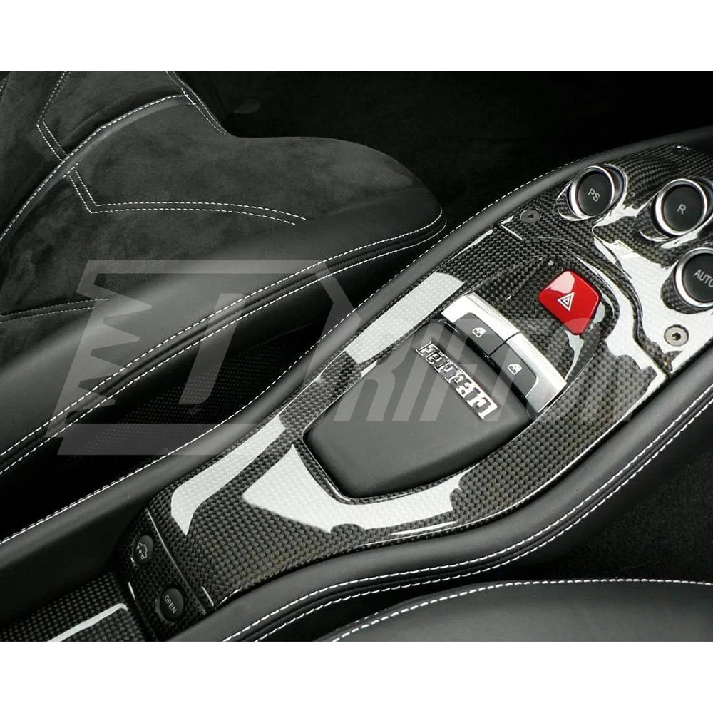 Dry Carbon Fiber Interiors Kits Shifter Console Trim For Ferrari 458 Italia Spider 2009-2015