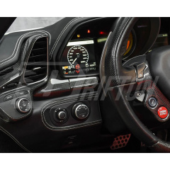 Dry Carbon Fiber Interiors Kits Right And Left Dash Trim Caps For Ferrari 458 Italia Spider 2009-2015