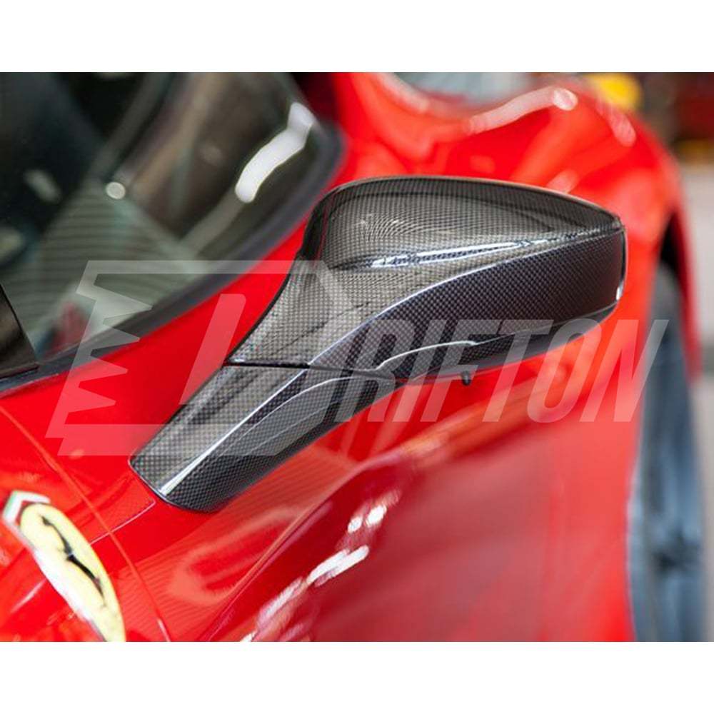 Dry Carbon Fiber Mirror Housing Replacement For Ferrari 458 Itaia Spider Speciale 2009-2015