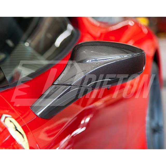Dry Carbon Fiber Mirror Housing Replacement For Ferrari 458 Itaia Spider Speciale 2009-2015