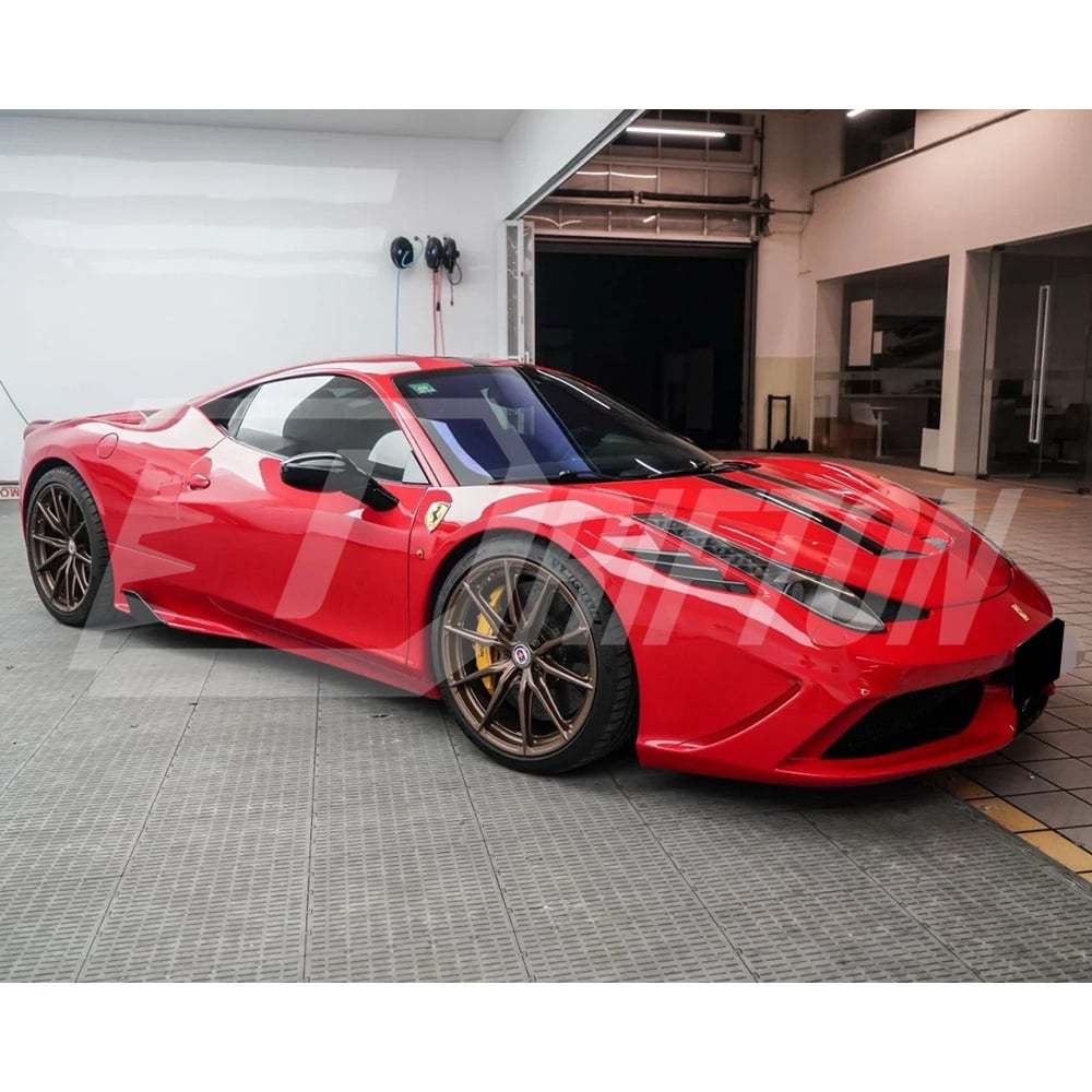 Speciale Style Dry Carbon Fiber With Portion Primer Front Bumper For Ferrari 458 Italia Spider Speciale 2009-2015