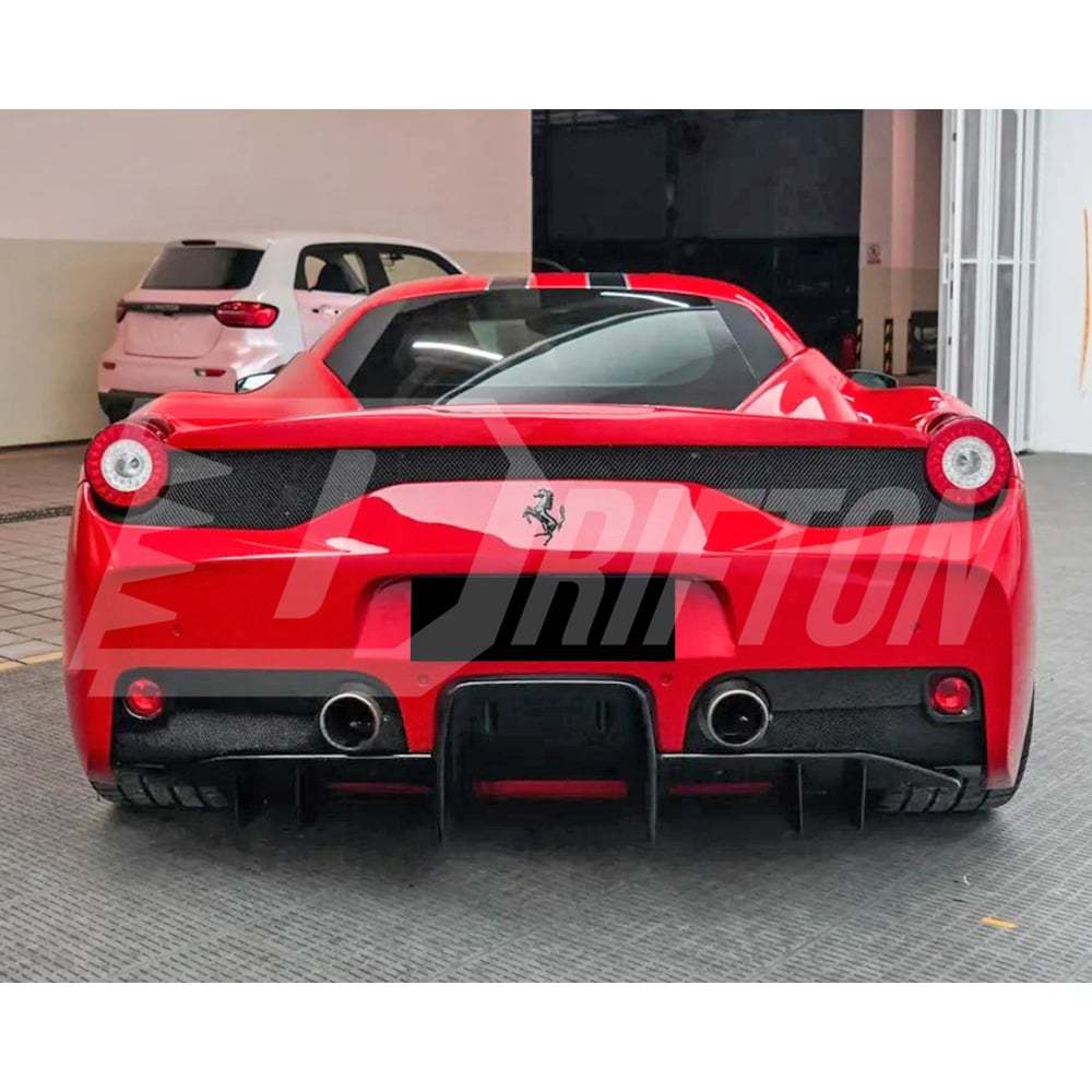 Speciale Style Dry Carbon Fiber With Portion Primer Rear Bumper For Ferrari 458 Italia Spider Speciale 2009-2015