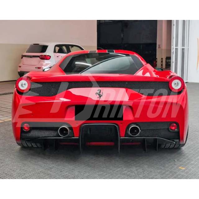 Speciale Style Dry Carbon Fiber Primered Rear Spoiler Deck Lid For Ferrari 458 Italia Spider Speciale 2009-2015