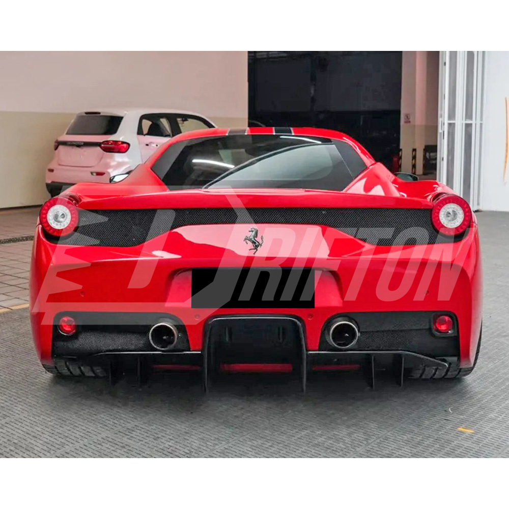 Speciale Style Dry Carbon Fiber with Portion Primer Body Kits For Ferrari 458 Itaia Spider Speciale 2009-2015
