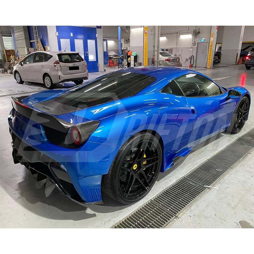 Vorsteiner Style Half Carbon Fiber Rear Bumper With Exhaust Tips For Ferrari 458 Italia & Spider 2009-2015