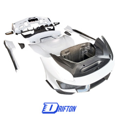 Pista Conversion Style Dry Carbon Fiber Car Body Kit For Ferrari 488 GTB Spider 2015-2018