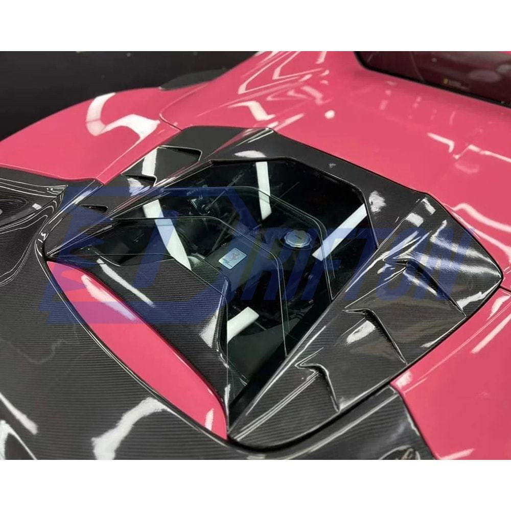 Mansory Style Dry Carbon Fiber Rear Engine Cover Lid For Ferrari 488 Spider 2015-2018