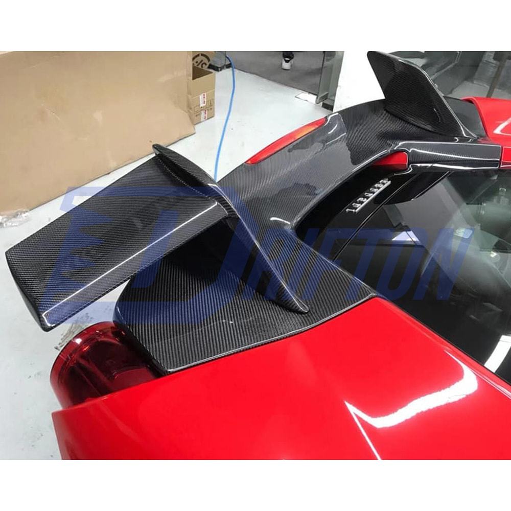 Mansory Style Dry Carbon Fiber Rear Spoiler For Ferrari 488 GTB Spider 2015-2018