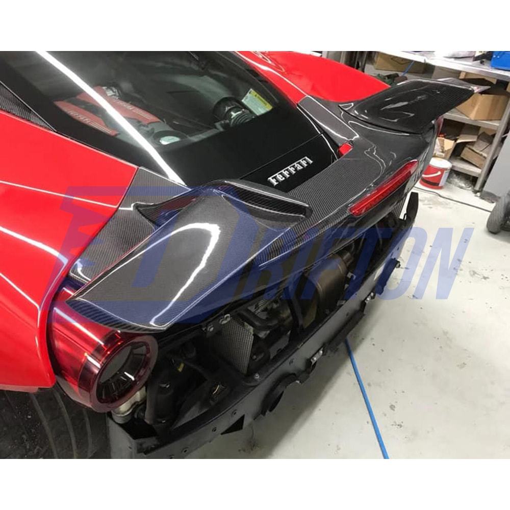 Mansory Style Dry Carbon Fiber Rear Spoiler For Ferrari 488 GTB Spider 2015-2018