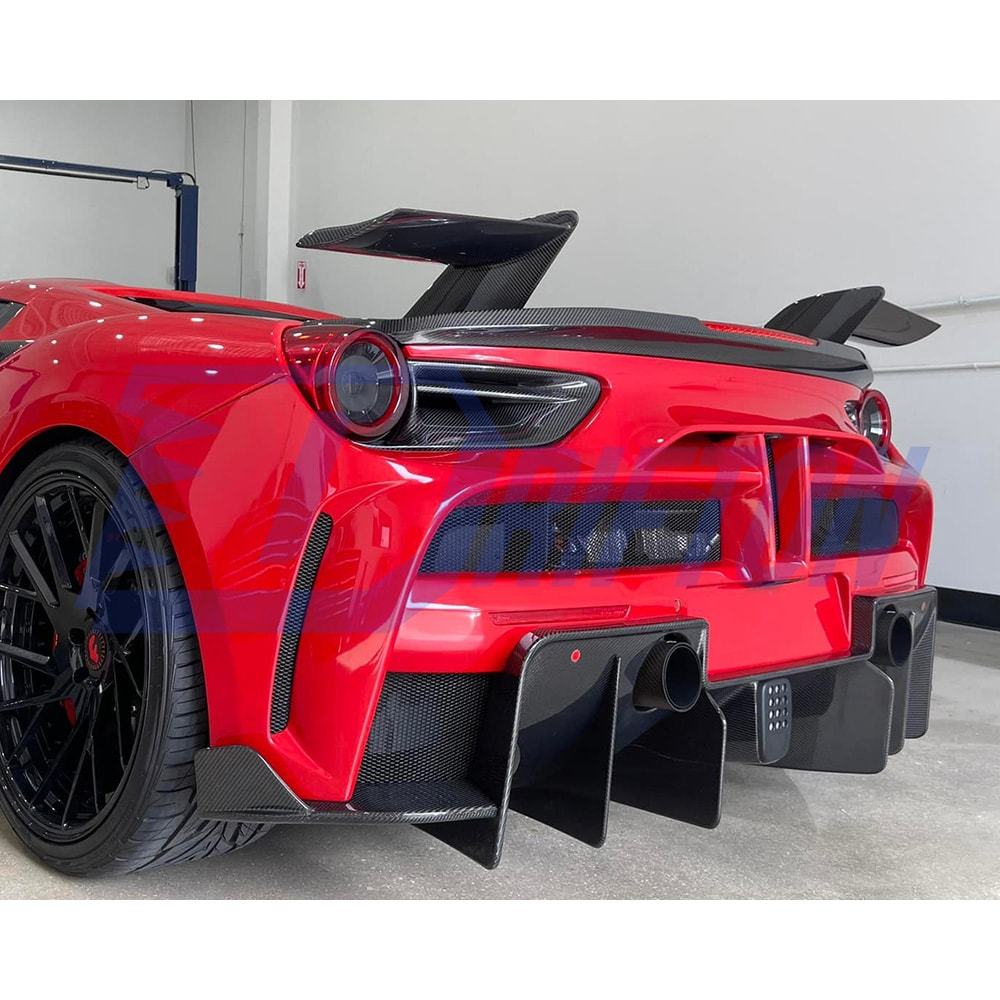 Mansory Style Dry Carbon Fiber Rear Spoiler For Ferrari 488 GTB Spider 2015-2018
