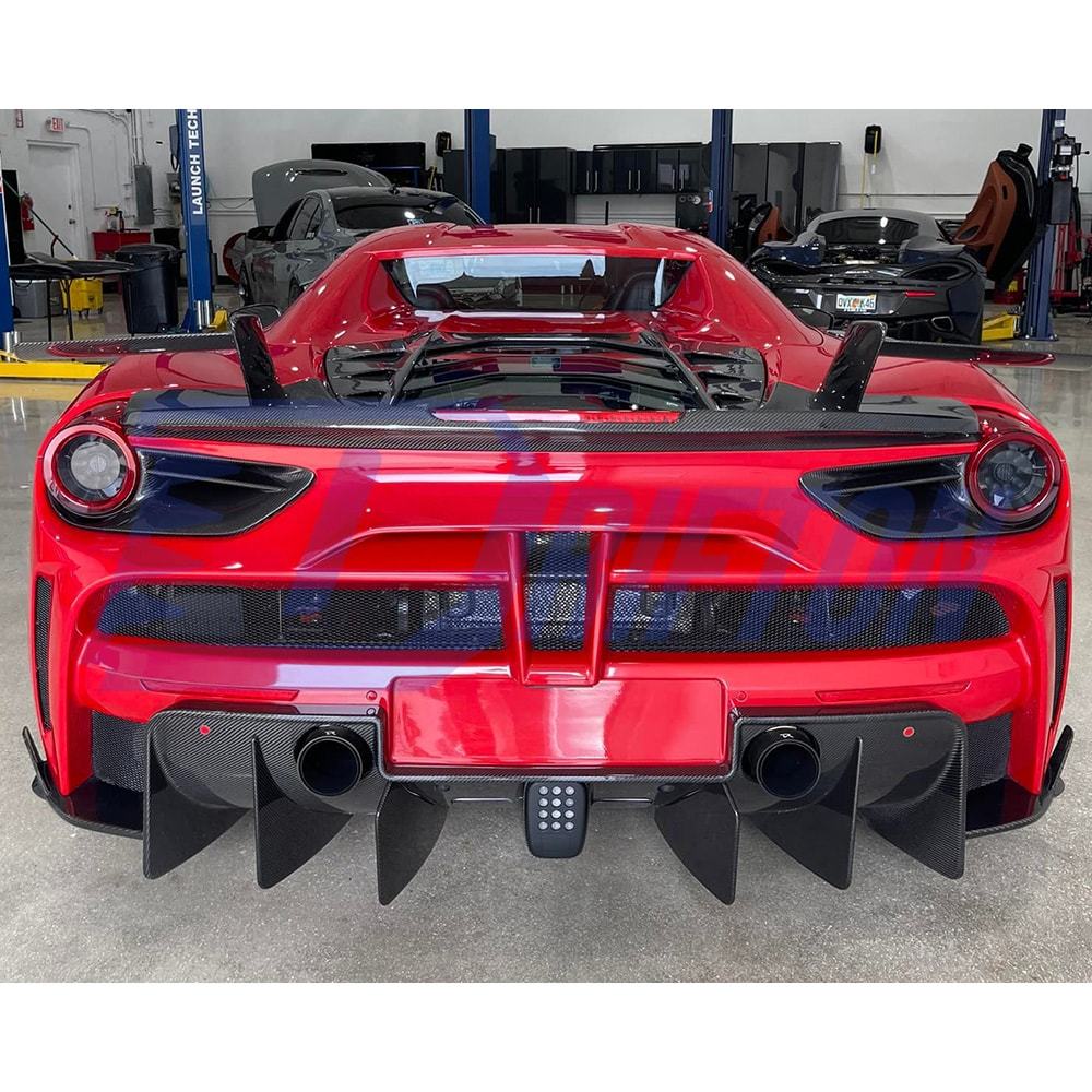 Mansory Style Dry Carbon Fiber Rear Spoiler For Ferrari 488 GTB Spider 2015-2018