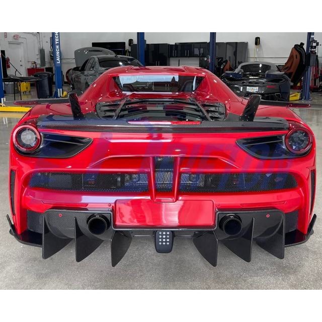 Mansory Style Dry Carbon Fiber Rear Spoiler For Ferrari 488 GTB Spider 2015-2018