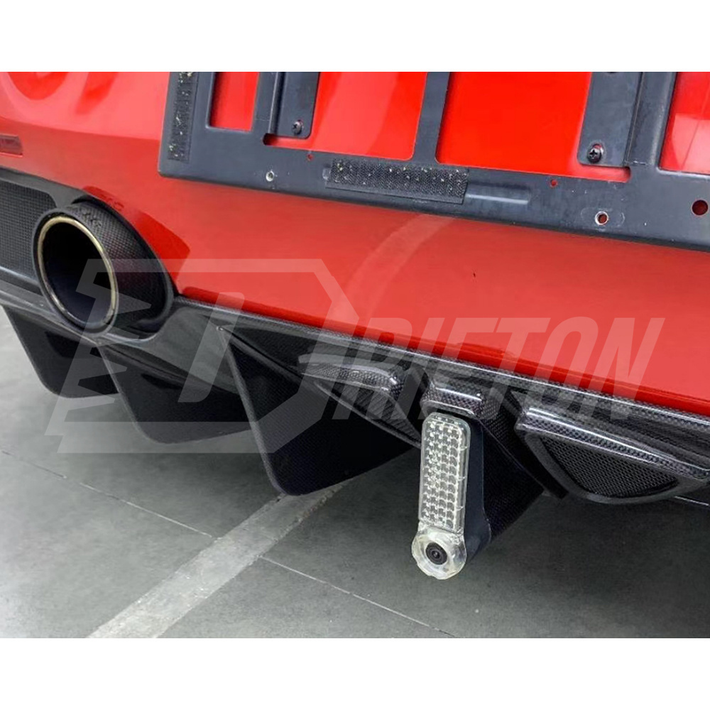 Capristo Style Dry Carbon Fiber End Pipe Shells For Ferrari 488 GTB 2015-2018