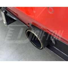 Capristo Style Dry Carbon Fiber End Pipe Shells For Ferrari 488 GTB 2015-2018