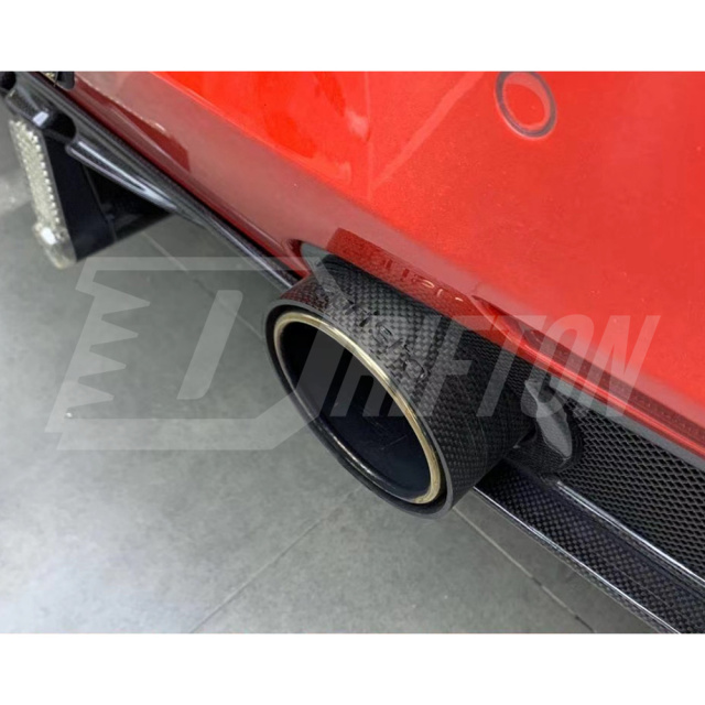 Capristo Style Dry Carbon Fiber End Pipe Shells For Ferrari 488 GTB 2015-2018
