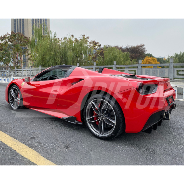 Capristo Style Dry Carbon Fiber Side Fin For Ferrari 488 GTB 2015-2018