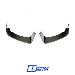 PT Style Dry Carbon Fiber Front Bumper Vent Splitters For Ferrari F8 Tributo Spider 2019-2022