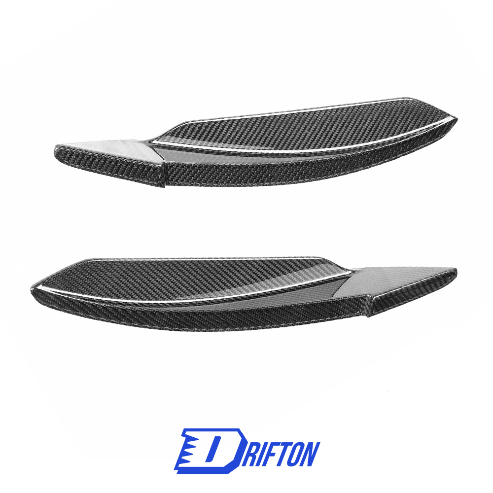 PT Style Dry Carbon Fiber Front Canards For Ferrari F8 Tributo Spider 2019-2022