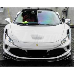 PT Style Dry Carbon Fiber Front Side Splliters For Ferrari F8 Tributo Spider 2019-2022