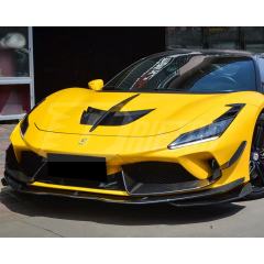 PT Style Dry Carbon Fiber Front Lip For Ferrari F8 Tributo Spider 2019-2022