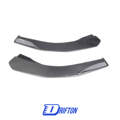 PT Style Dry Carbon Fiber Front Side Splliters For Ferrari F8 Tributo Spider 2019-2022
