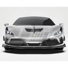 PT Style Dry Carbon Fiber Hood Trim For Ferrari F8 Tributo Spider 2019-2022