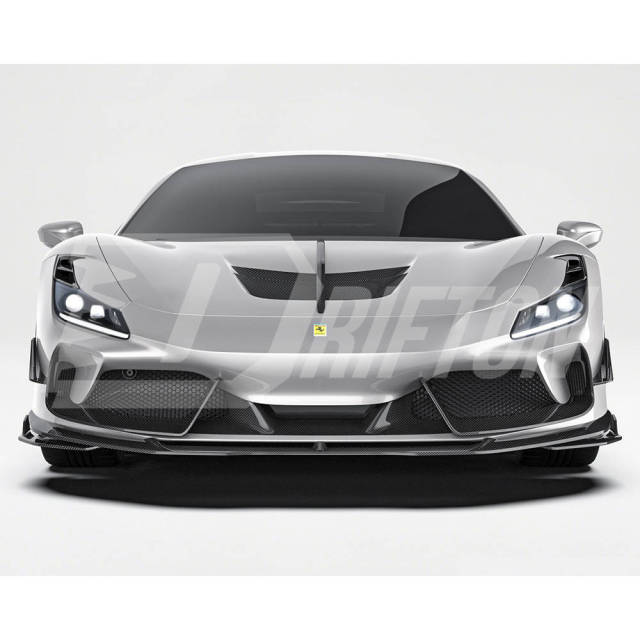 PT Style Dry Carbon Fiber Hood Trim For Ferrari F8 Tributo Spider 2019-2022