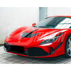 PT Style Dry Carbon Fiber Hood Trim For Ferrari F8 Tributo Spider 2019-2022