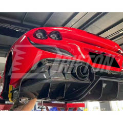 PT Style Dry Carbon Fiber Rear Diffuser Set For Ferrari F8 Tributo Spider 2019-2022