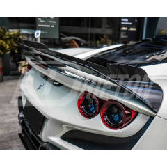 PT Style Dry Carbon Fiber Rear Spoiler Wing For Ferrari F8 Tributo Spider 2019-2022