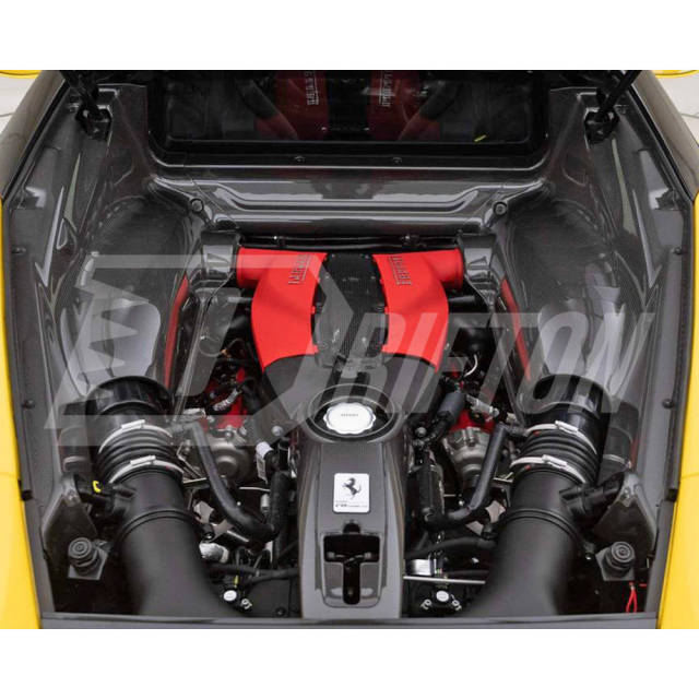 Dry Carbon Fiber Engine Bay Set Cover Kits For Ferrari F8 Tributo 2019-2022