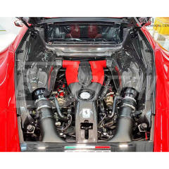 Dry Carbon Fiber Engine Bay Set Cover Kits For Ferrari F8 Tributo 2019-2022