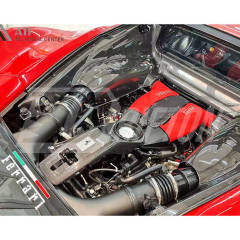 Dry Carbon Fiber Engine Bay Set Cover Kits For Ferrari F8 Tributo 2019-2022