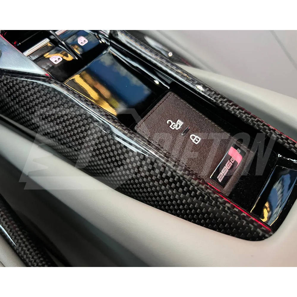 Dry Carbon Fiber Interiors Kits Center Console Parts For Ferrari 296 GTB 2021-2025