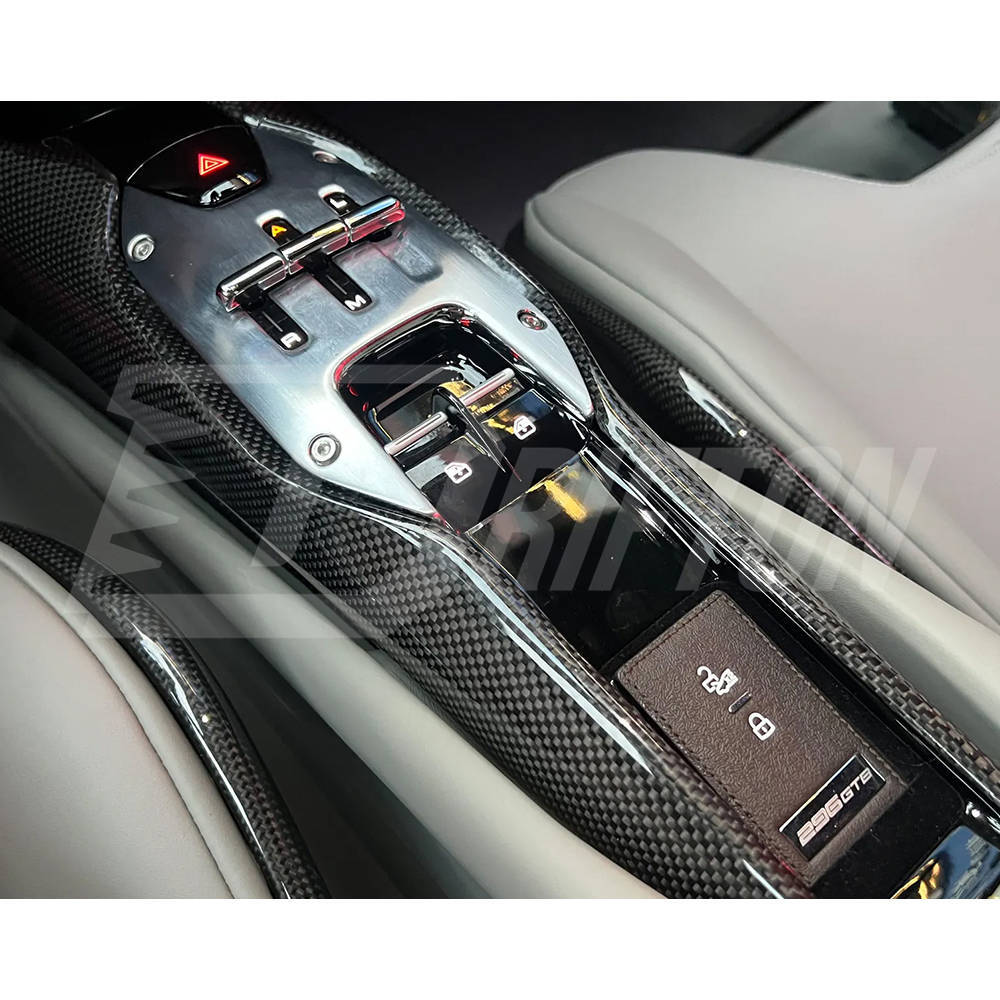 Dry Carbon Fiber Interiors Kits Center Console Parts For Ferrari 296 GTB 2021-2025
