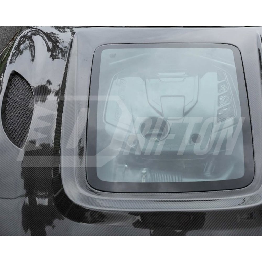 Carbon Fiber Hood With Glass For Alfa Romeo Quadrifoglio Giulia 2016-2023