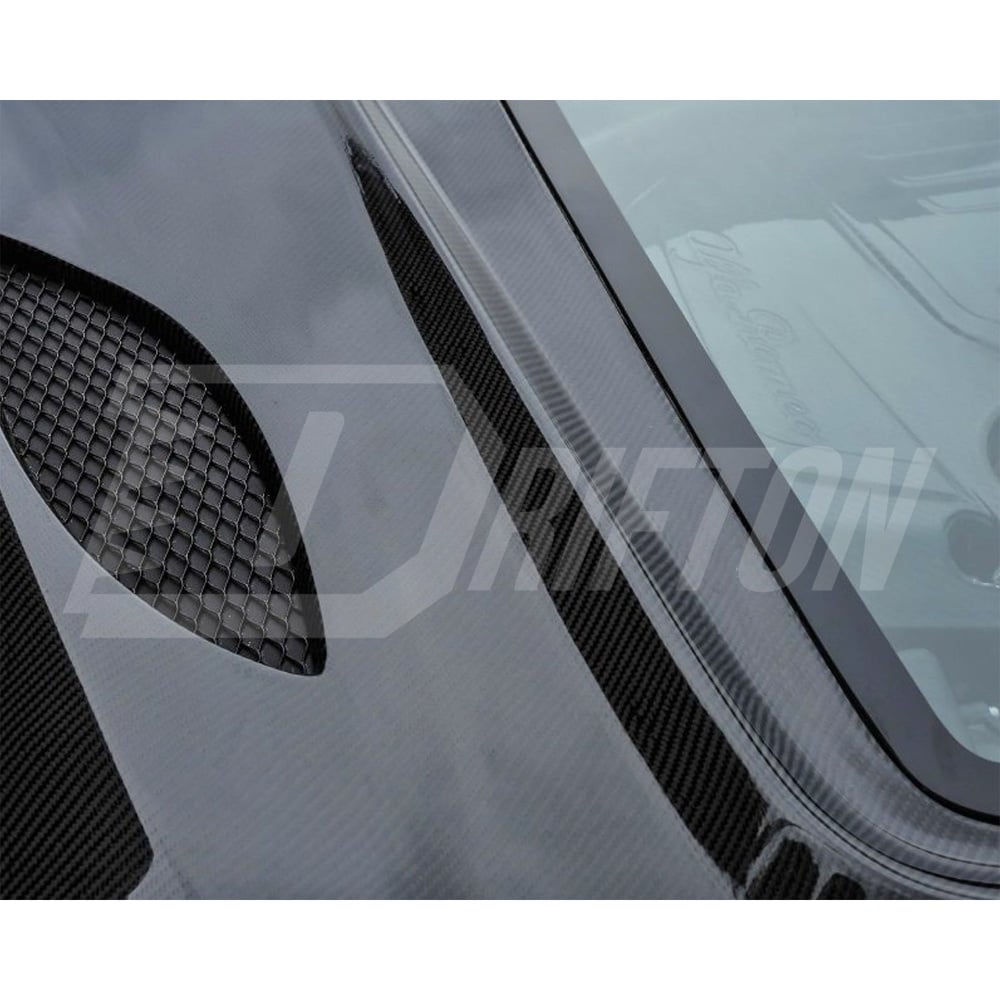 Carbon Fiber Hood With Glass For Alfa Romeo Quadrifoglio Giulia 2016-2023