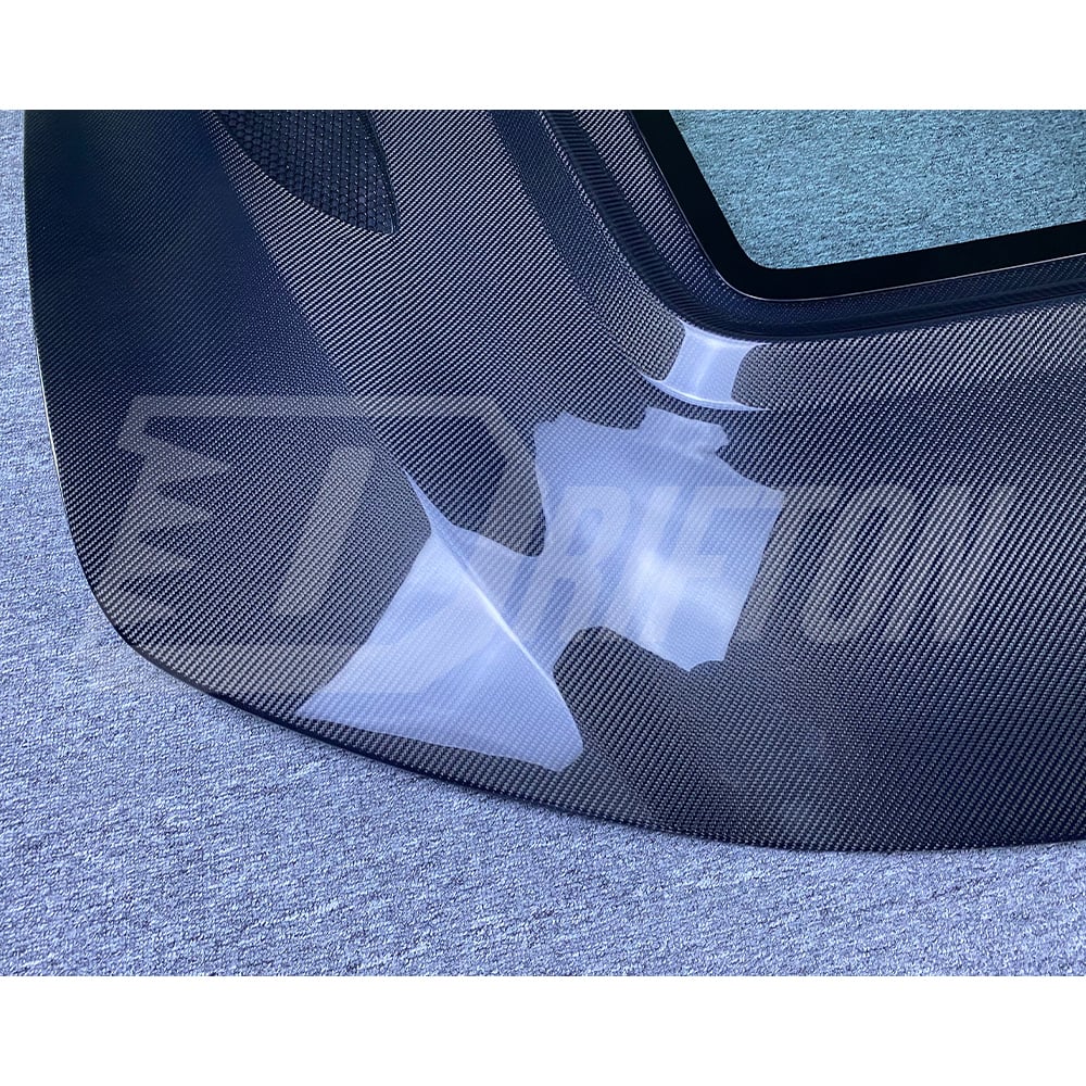 Carbon Fiber Hood With Glass For Alfa Romeo Quadrifoglio Giulia 2016-2023