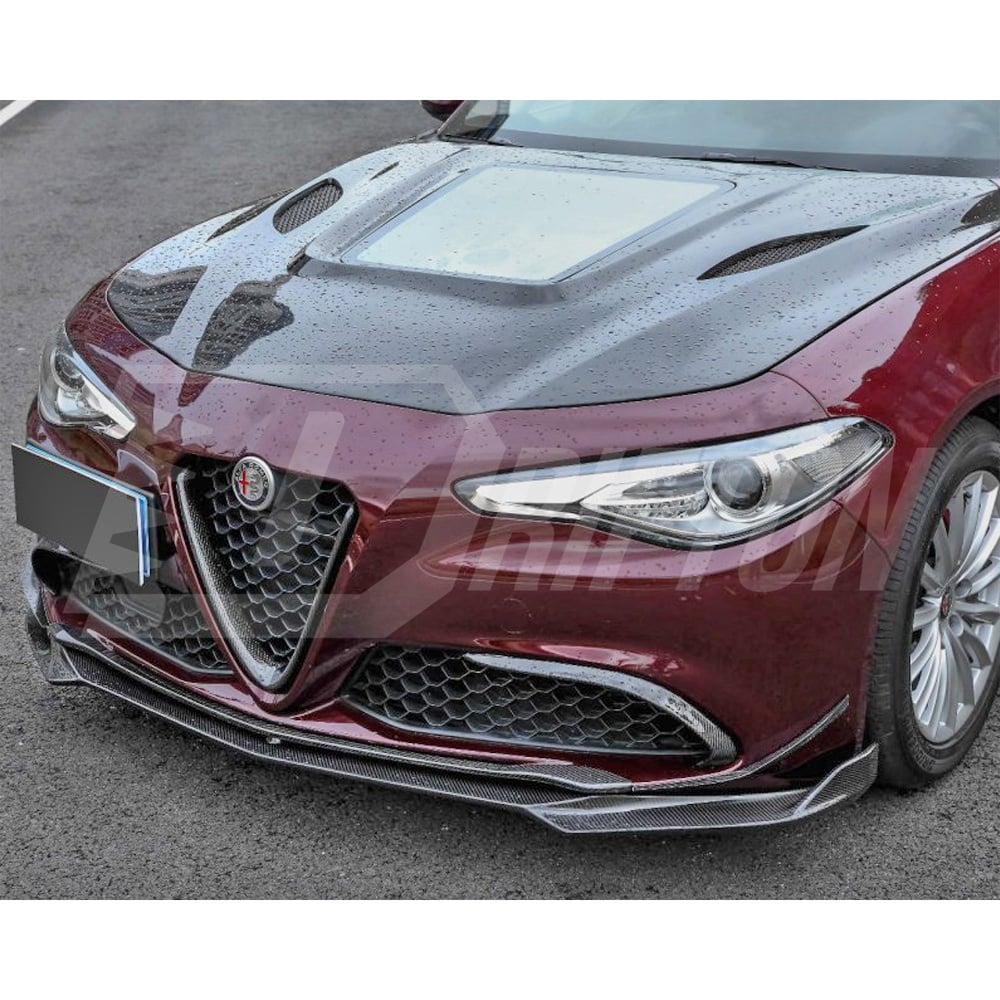 Carbon Fiber Hood With Glass For Alfa Romeo Quadrifoglio Giulia 2016-2023