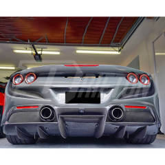 OEM Style Dry Carbon Fiber Rear Diffuser For Ferrari F8 Tributo Spider 2019-2022