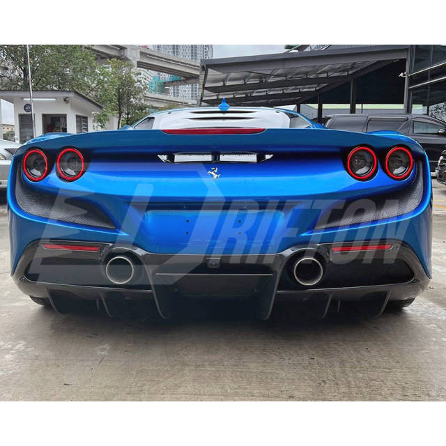 OEM Style Dry Carbon Fiber Rear Diffuser For Ferrari F8 Tributo Spider 2019-2022