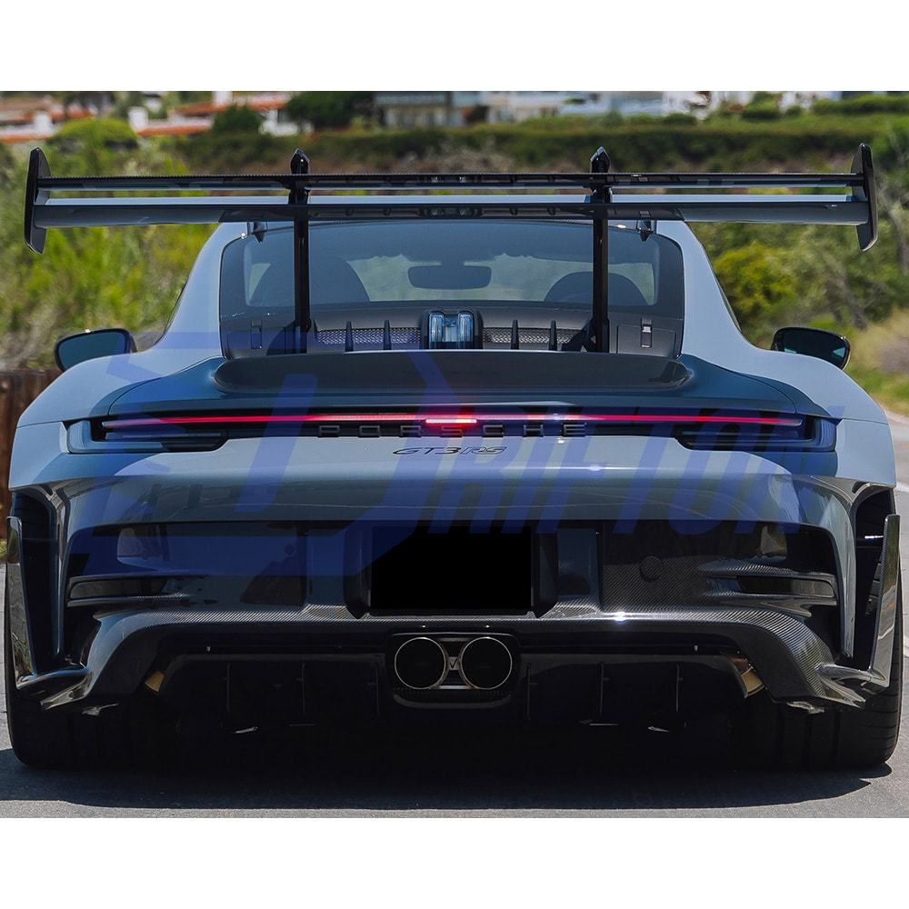 Dry Carbon Fiber Rear Wing Tips For Porsche 911 992 GT3RS 2023-ON