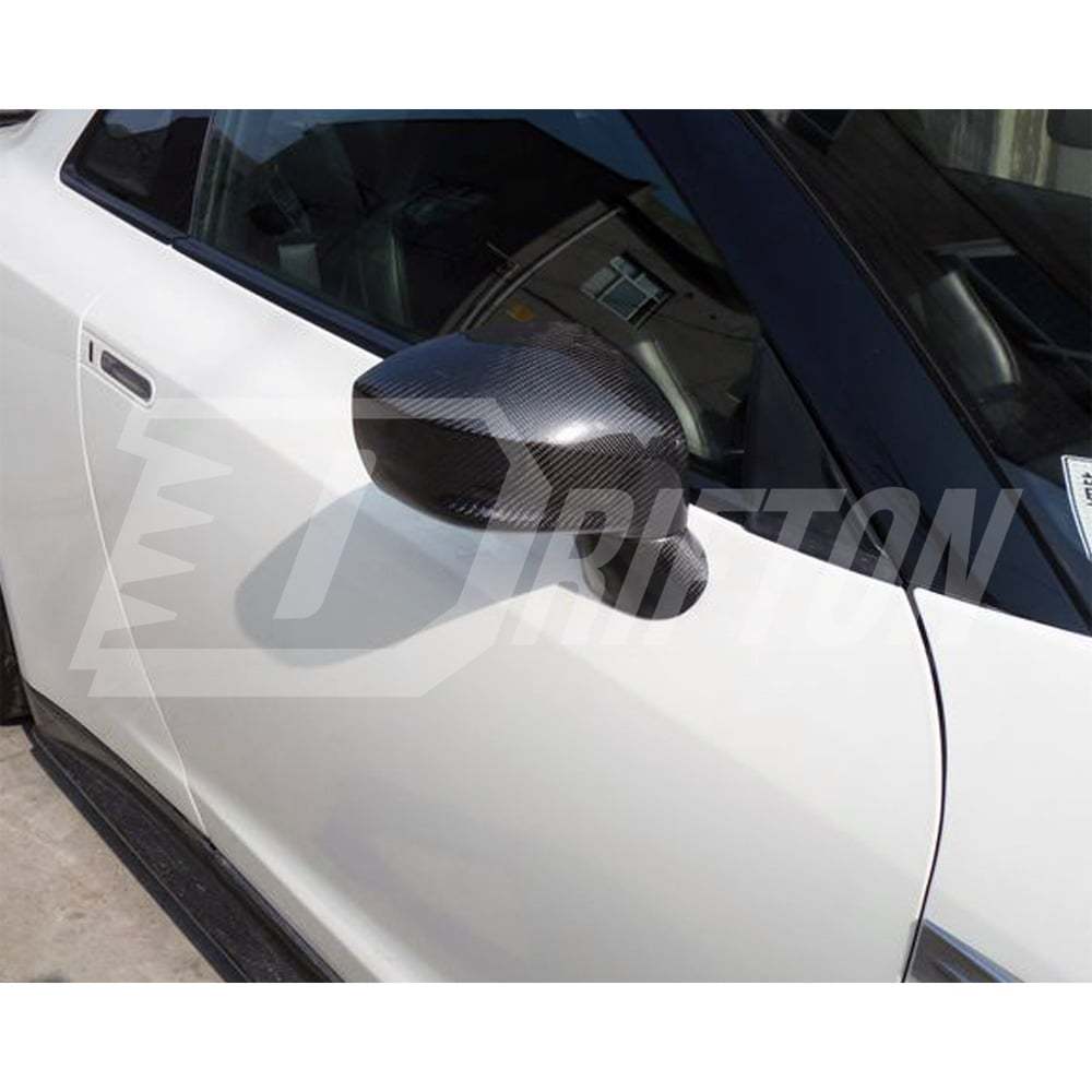 Dry Carbon Fiber Mirror Cap Replacement For Nissan R35 GTR 2008-2026