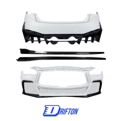 Project Black S Concept Style Partial Carbon Fiber  Body Kit For Infiniti Q50 2013-2024