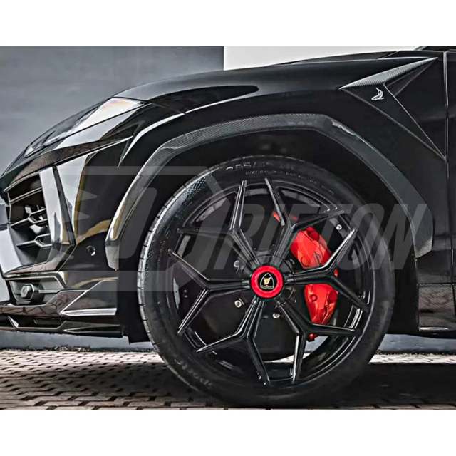 TopCar Style Dry Carbon Fiber Wheel Trims For Lamborghini URUS