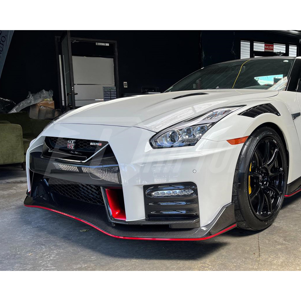 Nismo MY17 Style Partial Carbon Fiber Front Bumper For Nissan R35 GTR 2017-2023