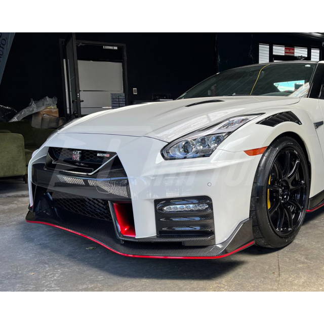 Nismo MY17 Style Partial Carbon Fiber Front Bumper For Nissan R35 GTR 2017-2023