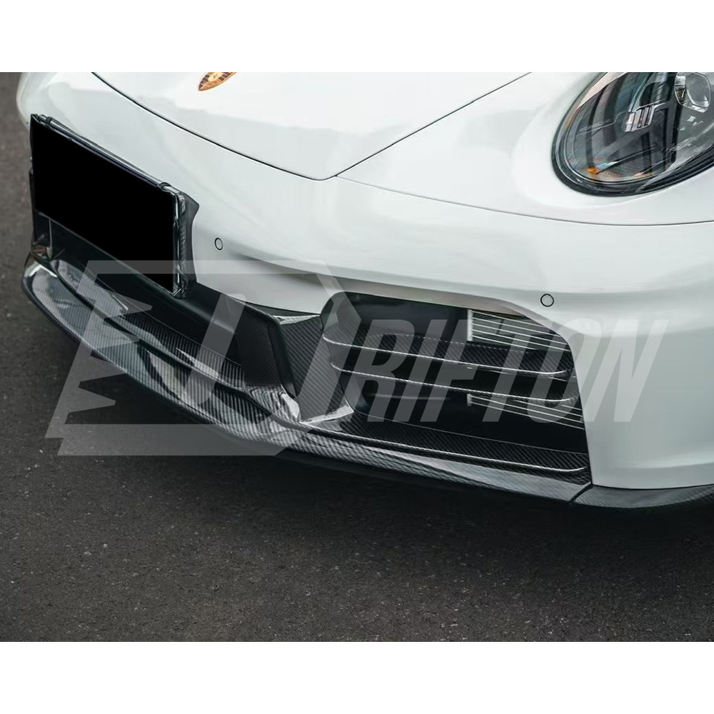 OEM Style Dry Carbon Fiber Front Bumper Side Vents Grille Trim For Porsche 911 Carrera 992.2 2024-On